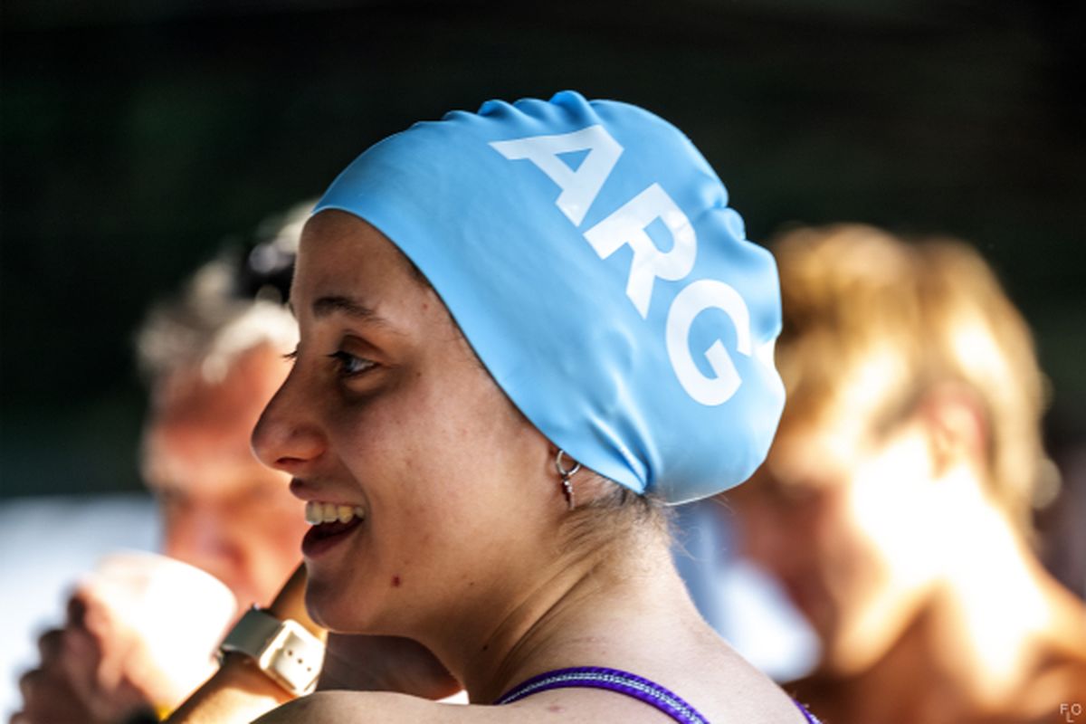 Martina Contreras tuvo una buena carrera en aguas abiertas.