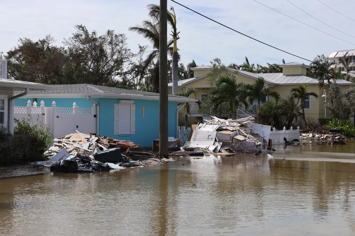 El Huracán Milton dejó inundaciones en su paso por el estado de Florida. Crédito: EFE.