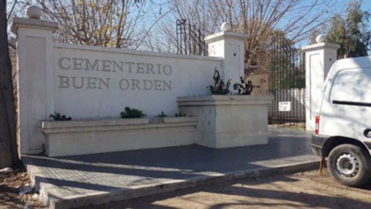 Cementerio de Buen Orden, en San Martín, donde se realizó el video que se viralizó en las redes sociales.