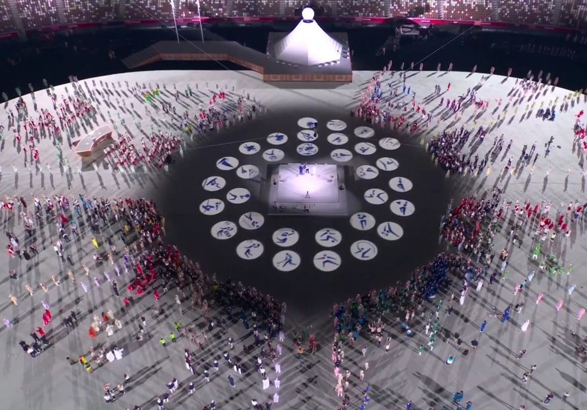 La representación de los pictogramas de los Juegos Olímpicos 2021 maravilló al mundo.