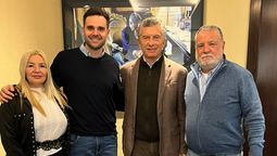 Mauricio Macri recibió a Lula Balsells-Miró, Gabrield Pradines y Martín Rostand.