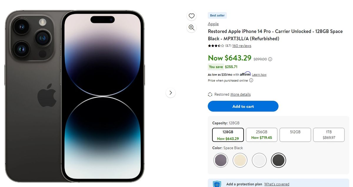 La oferta de Walmart de un iPhone muy potente. La oferta de Walmart de un iPhone muy potente.