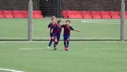 Thiago Messi la rompió con un golazo en las inferiores del Barcelona