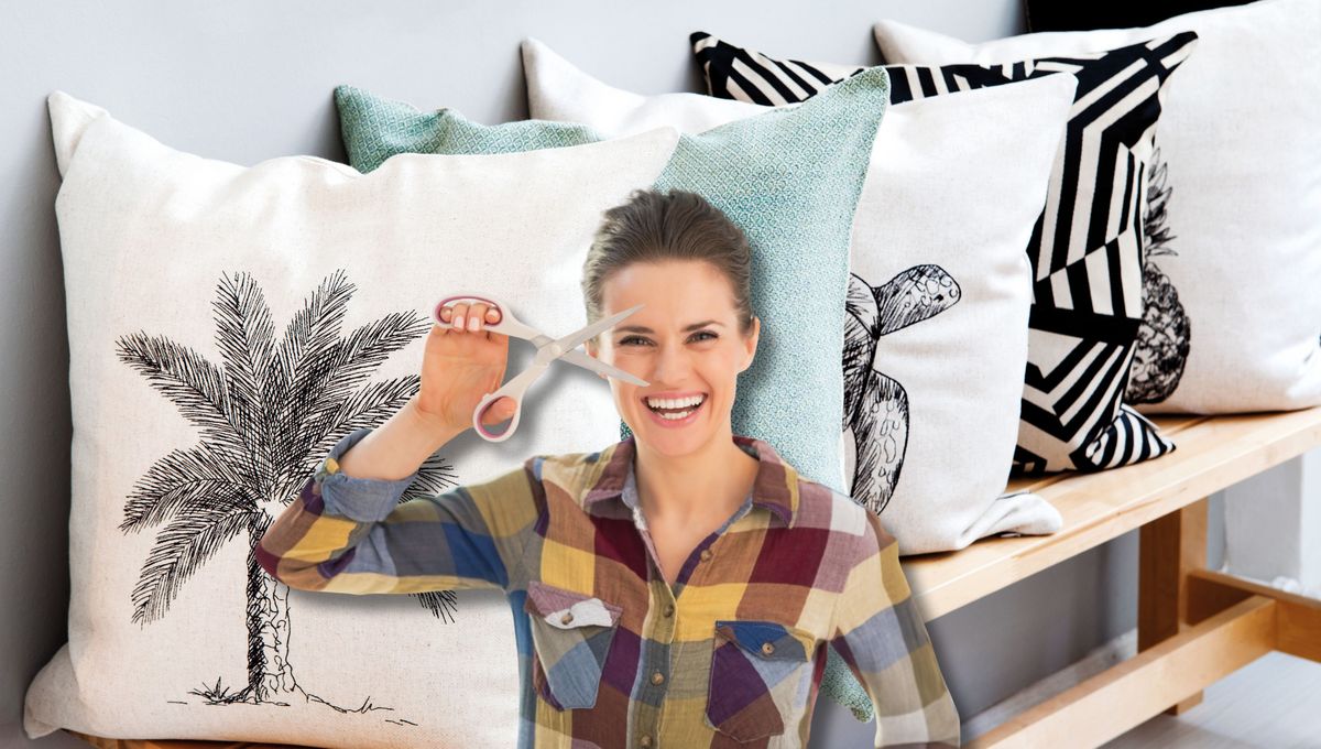 Decora tus almohadones sin gastar en costosas fundas de tela