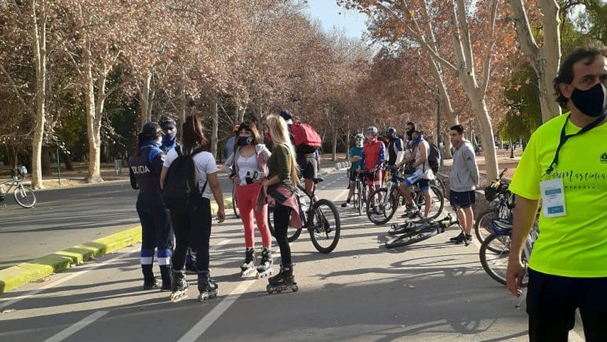 Multaron a ciclistas en el Parque por no respetar la terminación del DNI