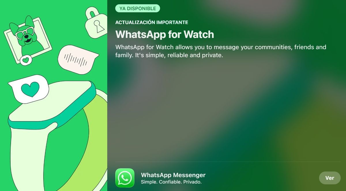 Si tenés un reloj Apple, podrás usar la nueva versión de WhatsApp. Si tenés un reloj Apple, podrás usar la nueva versión de WhatsApp.