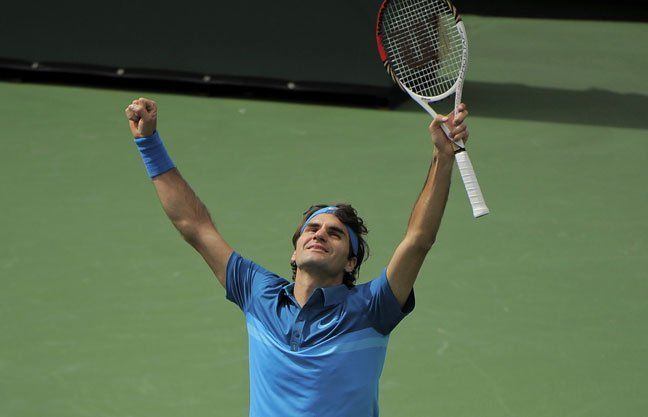 Roger Federer le dio una lección a Isner en Indian Wells