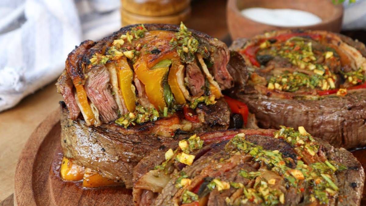 Recetas: cómo hacer entraña rellena, riquísima y fácil.&nbsp;