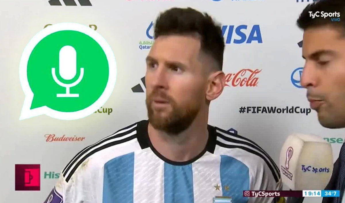 WhatsApp cómo mandar el audio de Messi; ¿Qué mirás bobo?