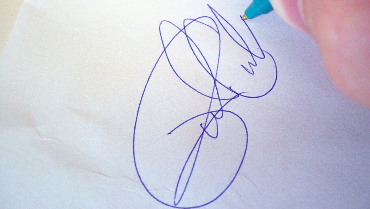 Qué significa si una persona firma con garabatos