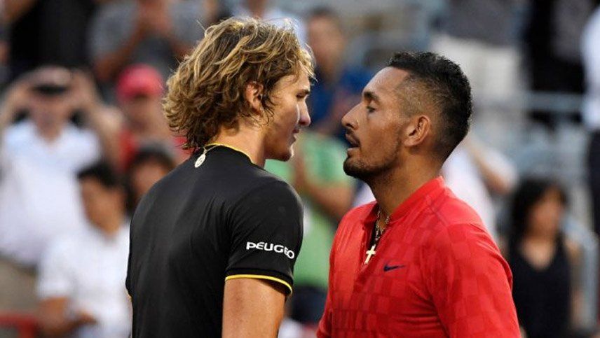 Tenis caliente: Kyrgios castigó con dureza a Zverev