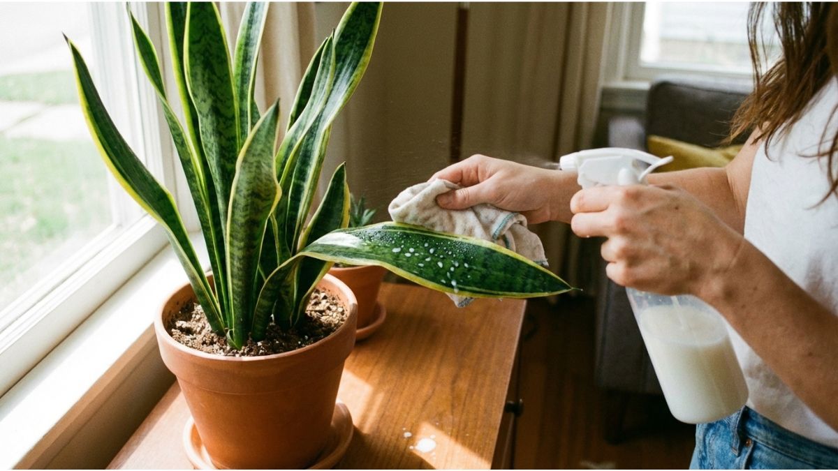 Rociar leche en las hojas de la sansevieria o lengua de suegra: por qué recomiendan hacerlo y para qué sirve
