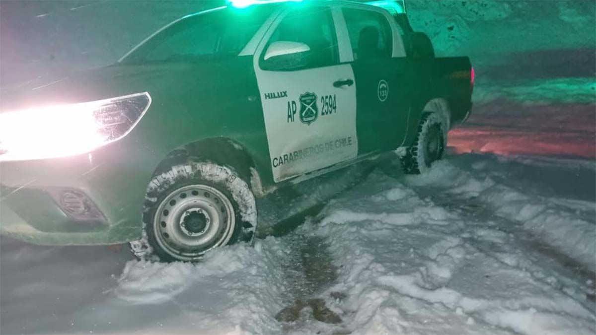 Una imagen de este sábado del paso Agua Negra en San Juan.
