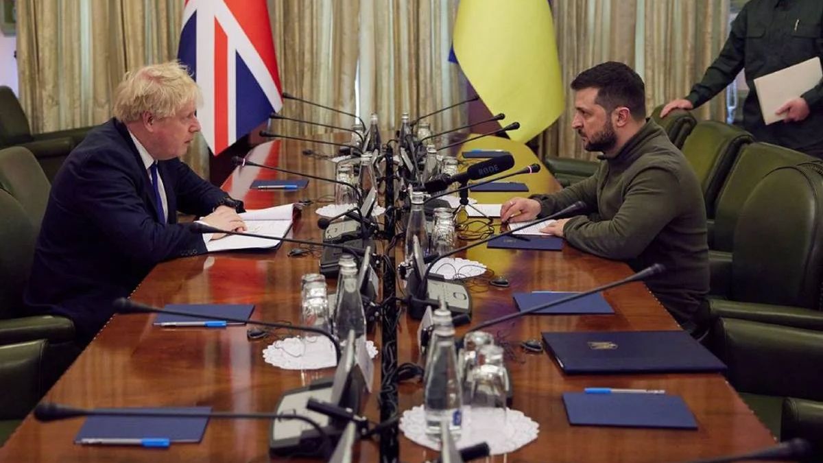 Guerra Rusia - Ucrania: Boris Johnson brindó su apoyo a Zelenski.