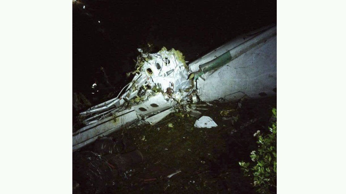 As&iacute; qued&oacute; el avi&oacute;n siniestrado del equipo de f&uacute;tbol Chapecoense.