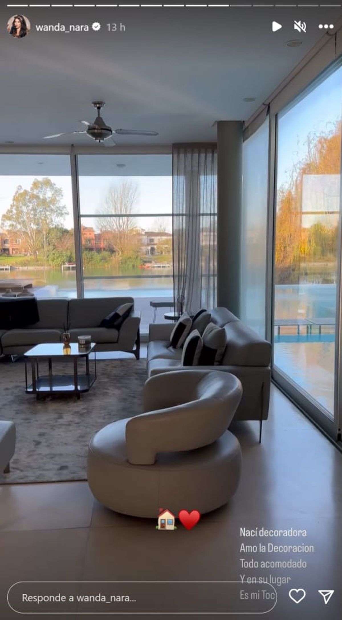 Casa de Wanda Nara en Nordelta: colores naturales y ventanales con vista a la naturaleza. Casa de Wanda Nara en Nordelta: colores naturales y ventanales con vista a la naturaleza.