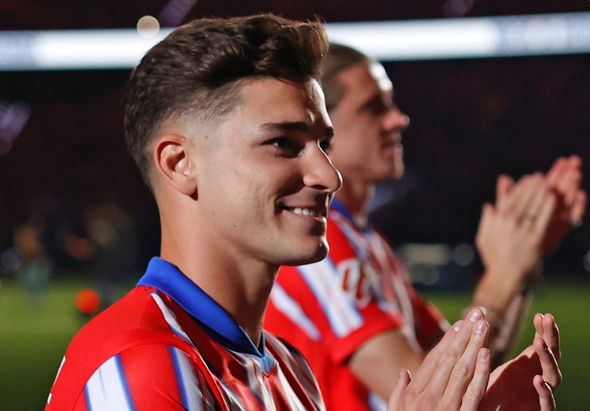 Julián Álvarez agradeció el apoyo de los hinchas del Atlético de Madrid.