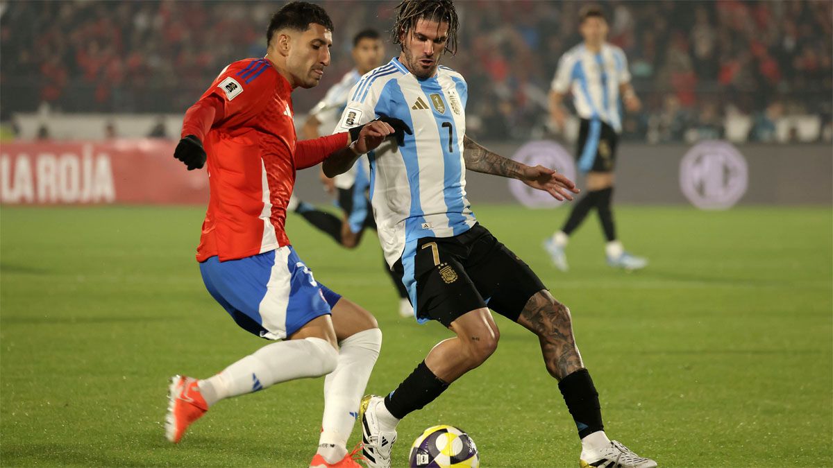 Rodrio De Paul está en plena acción.