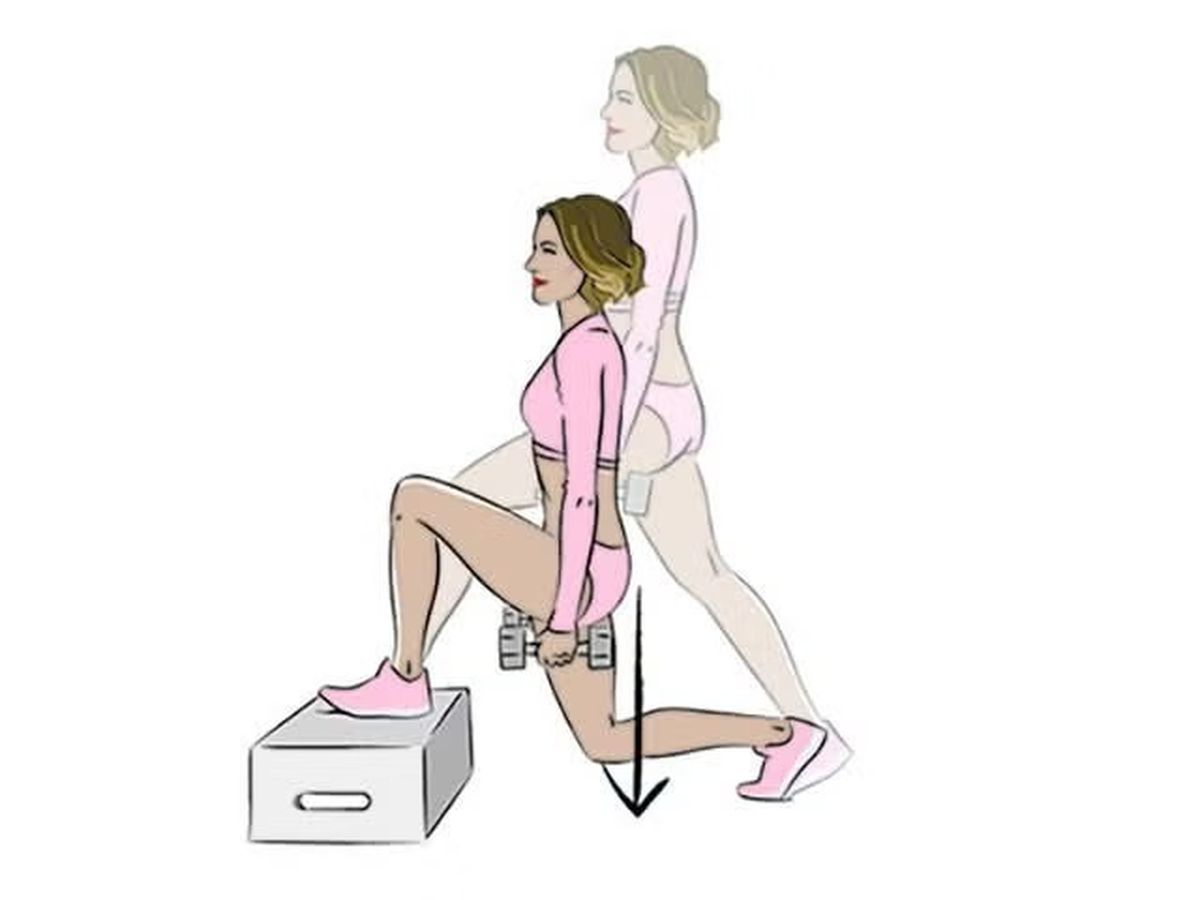 Sentadilla split. Foto: Women's Health Sentadilla split. Foto: Women's Health