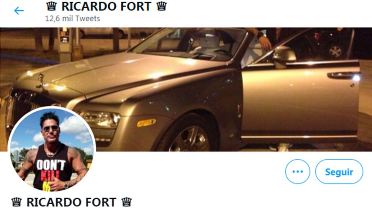 El posteo de la cuenta de Ricardo Fort que alertó a sus fans