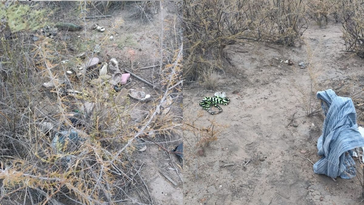 Prendas tiradas en el suelo a escasos metros de la vivienda del señalado por abuso sexual. Prendas tiradas en el suelo a escasos metros de la vivienda del señalado por abuso sexual.