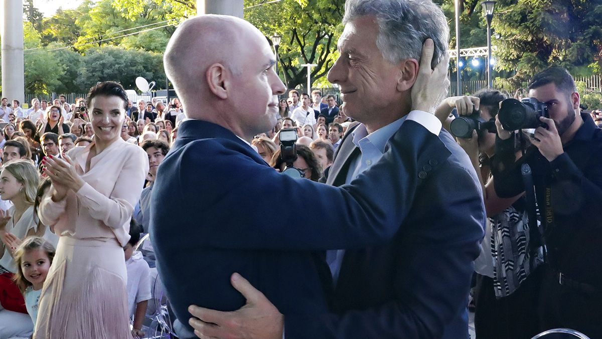 Mauricio Macri con el precandidato Horacio Rodríguez Larreta. Mauricio Macri con el precandidato Horacio Rodríguez Larreta.