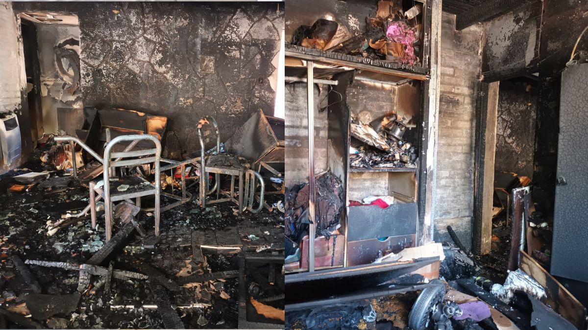 La casa estaba ubicada en calle Vicente Polimeni al 600, de Las Heras. Las pérdidas en las viviendas son totales.