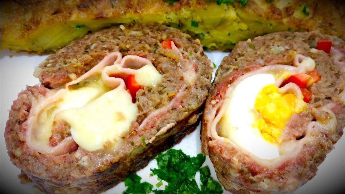 Arrollado de carne molida, receta económica y te queda como un manjar