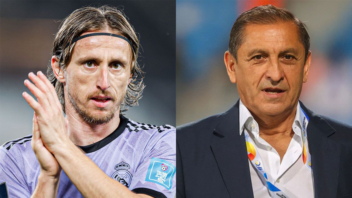 Luka Modric, jugador del Real Madrid, y Ramón Díaz, DT del Al Hilal.