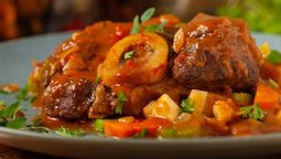 Recetas: osobuco al vino tinto mantecoso y en 35 minutos.