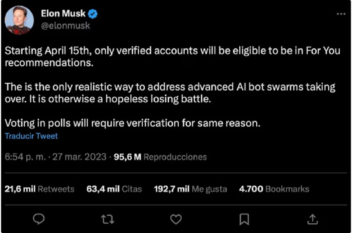 Elon Musk comenzará a realizar modificaciones en la sección