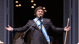 El presidente Javier Milei el día que asumió como presidente.