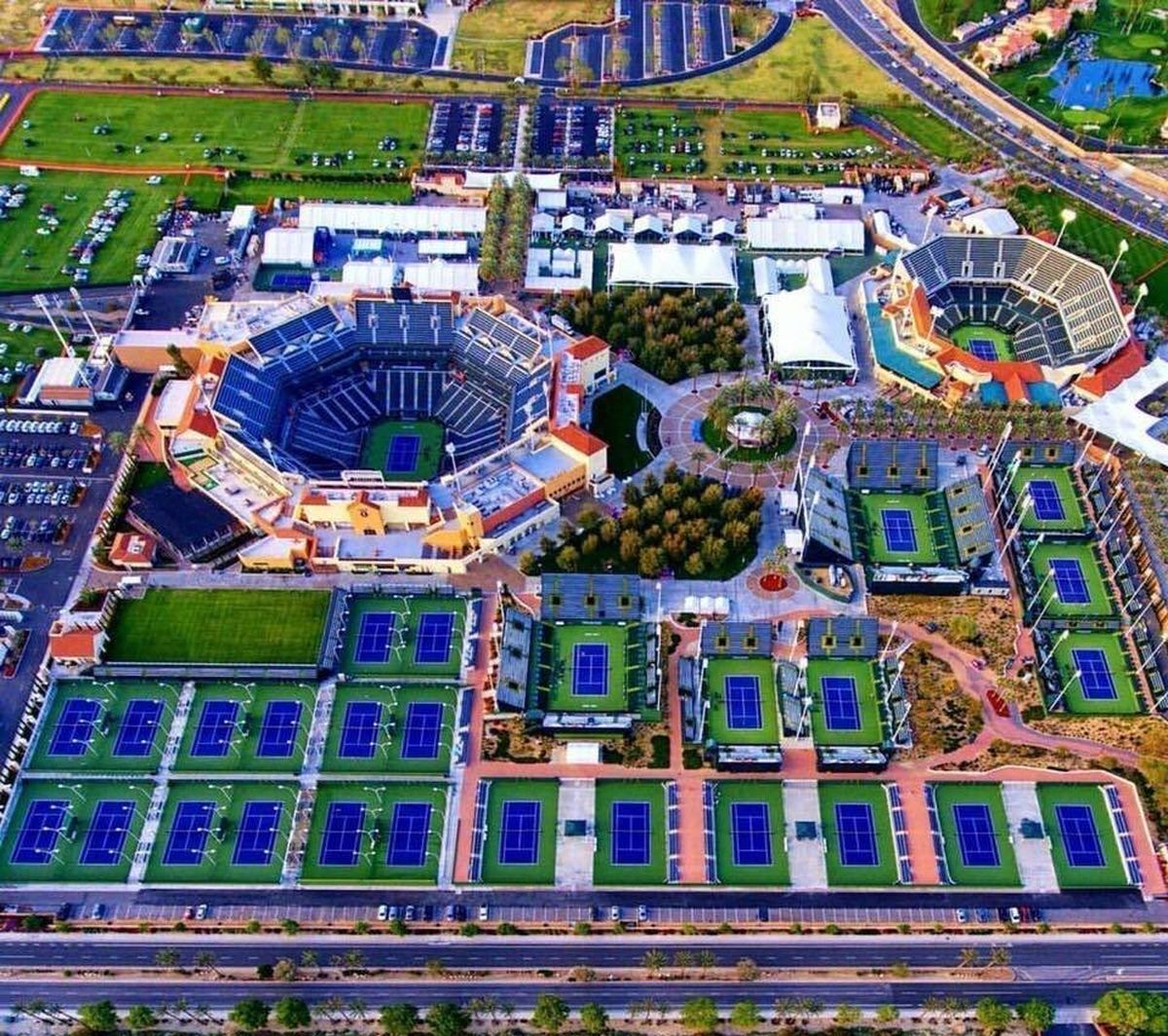 El increíble complejo donde se jugará Indian Wells este año. 