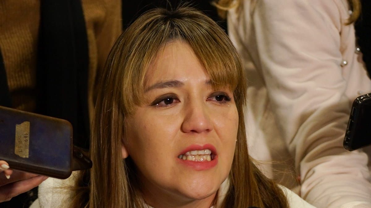 Janina Ortiz durante sus declaraciones de este miércoles.