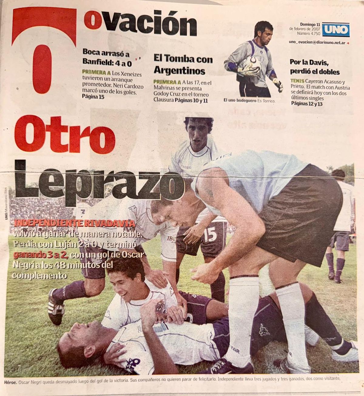 En el Malvinas Argentinas, Independiente Rivadavia se lo dio vuelta ag&oacute;nicamente a Luj&aacute;n.