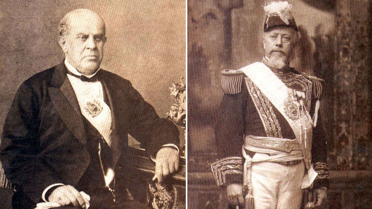 Domingo Faustino Sarmiento y Julio A. Roca. El sanjuanino trazó las líneas directrices de la Ley 1.420 de educación laica y el tucumano tuvo la pasión de auspiciarla y promulgarla. 