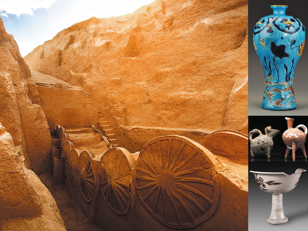 Algunos de los objetos hallados durante varios proyectos arqueológicos desarrollados en China el año pasado. FOTOS DE XINHUA