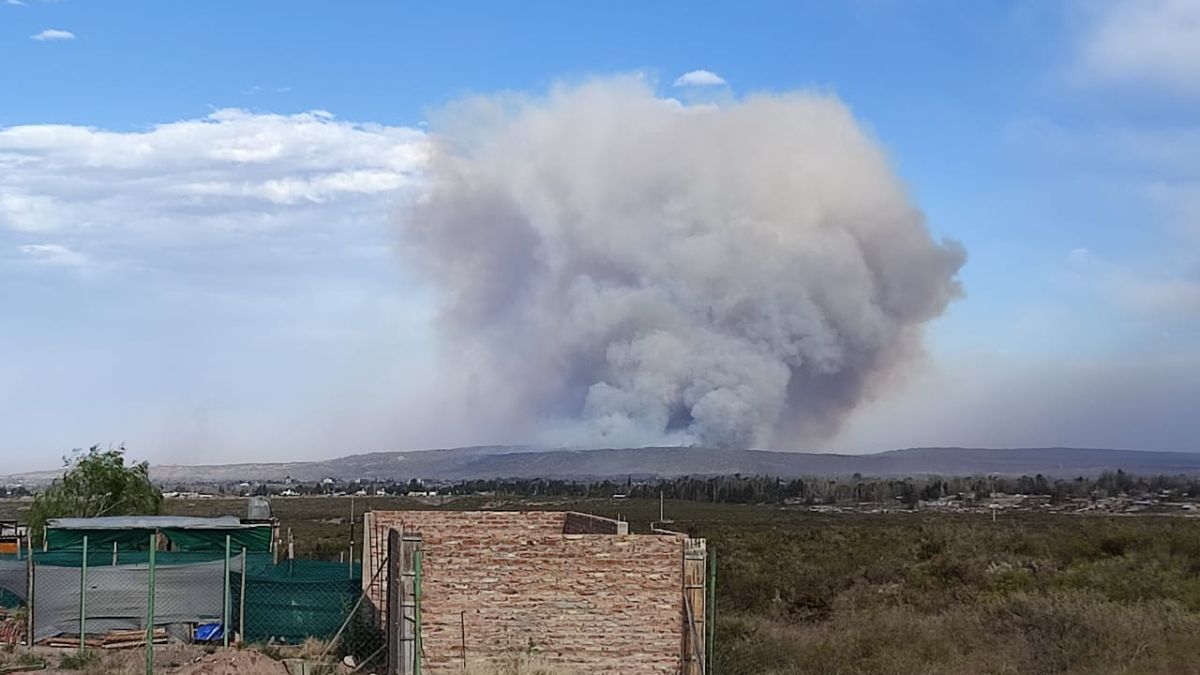 El viento Zonda propaga partículas encendidas -pavesas- y además con su intensidad aviva las llamas, lo que es un peligro para los campos resecos.