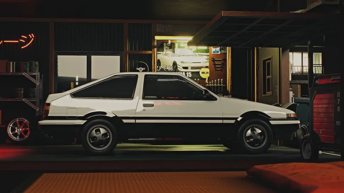 El juego se inspiró en la clásica serie de manga y anime Initial D, por eso la presencia del Trueno AE86 es un sueño de los fanáticos. El juego se inspiró en la clásica serie de manga y anime Initial D, por eso la presencia del Trueno AE86 es un sueño de los fanáticos.