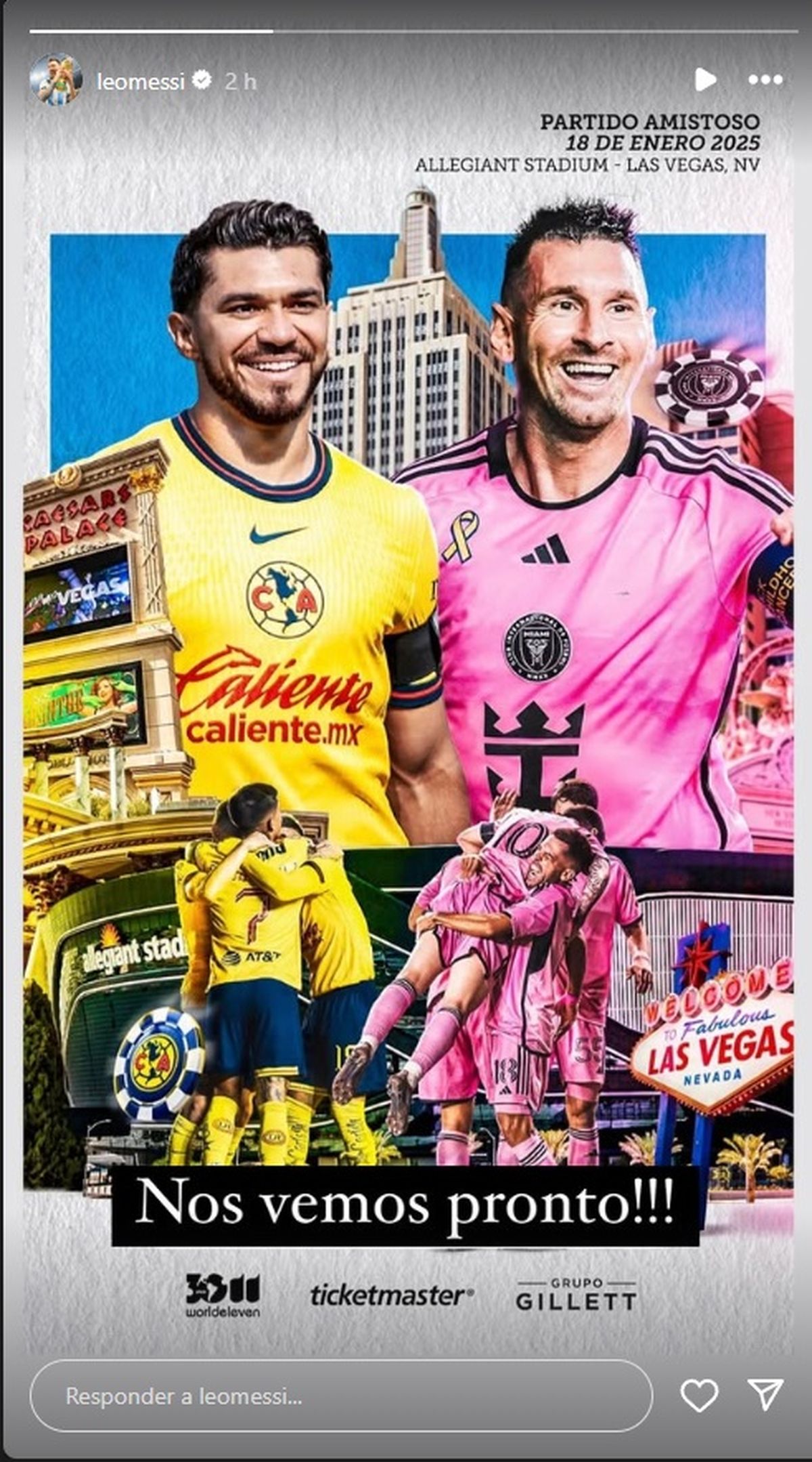 El posteo que Lionel Messi compartió en sus historias de Instagram. El posteo que Lionel Messi compartió en sus historias de Instagram.