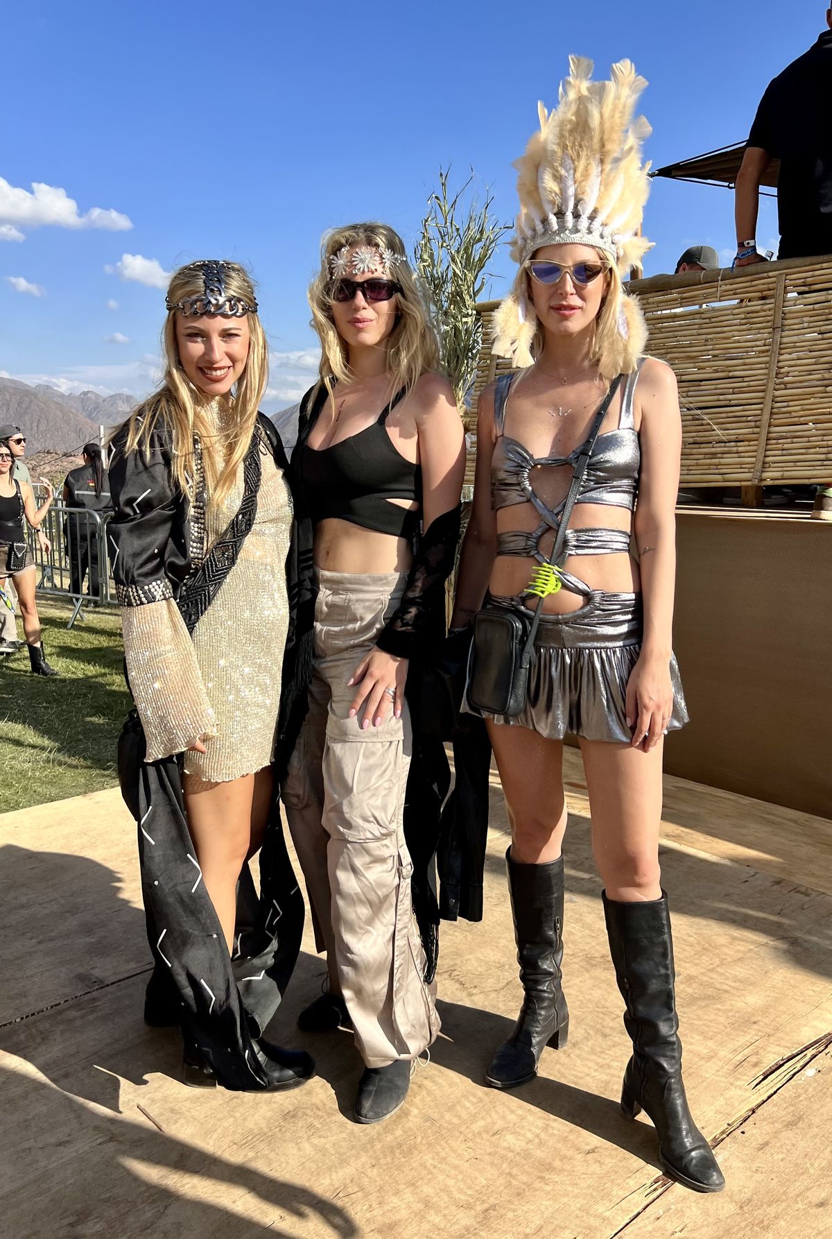 Elena Torres Espinoza, Rosario Szoke y Cata Szoke causaron sensación con sus looks ultra jugados.