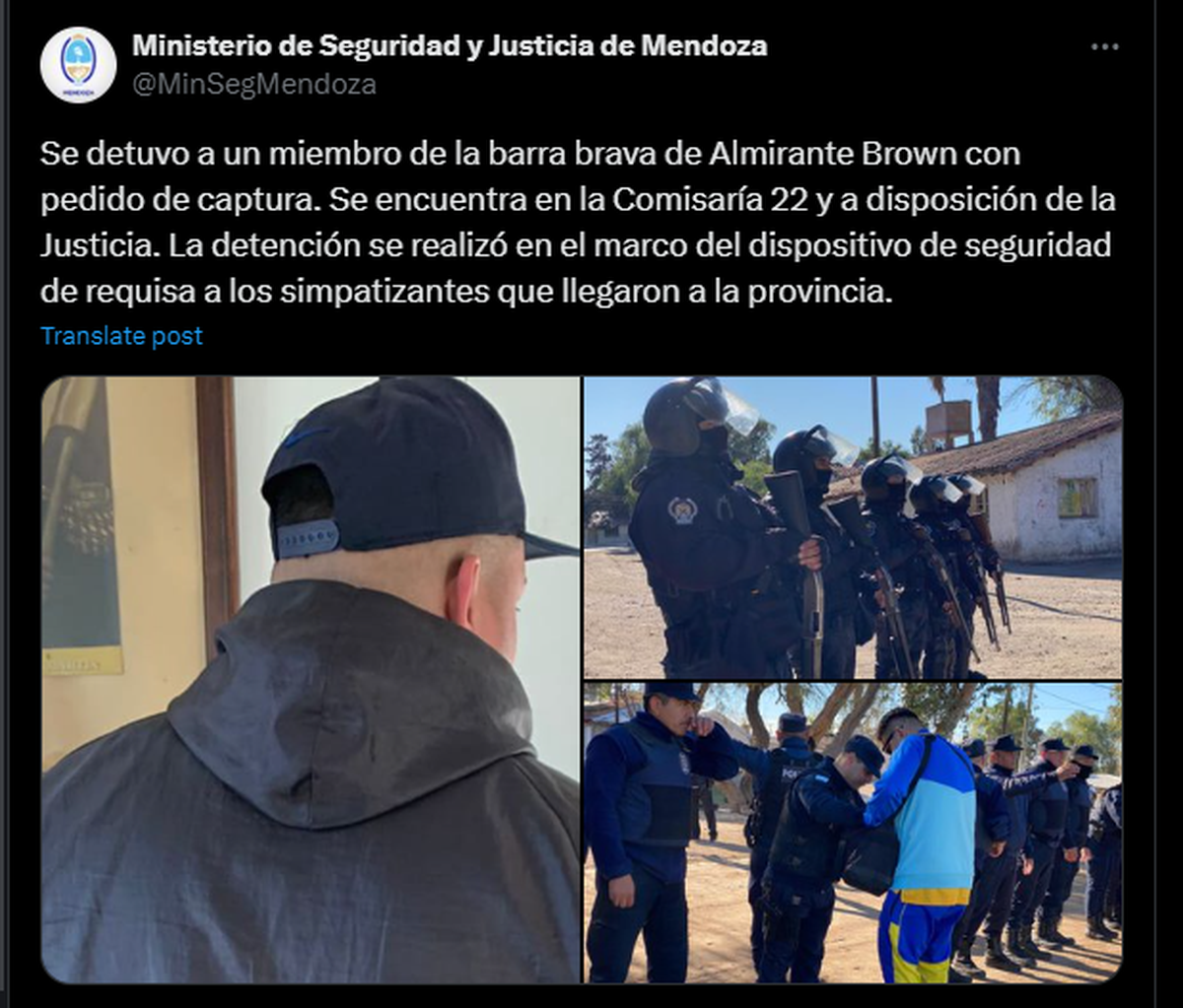 En el perfil de X del ministerio de Seguridad y Justicia se publicó la noticia En el perfil de X del ministerio de Seguridad y Justicia se publicó la noticia