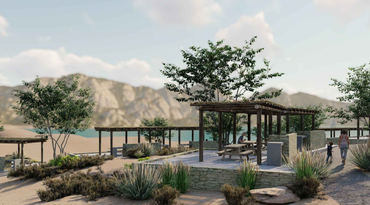 Así serán los asadores en Potrerillos, de acuerdo a los renders de Costazur. Así serán los asadores en Potrerillos, de acuerdo a los renders de Costazur.