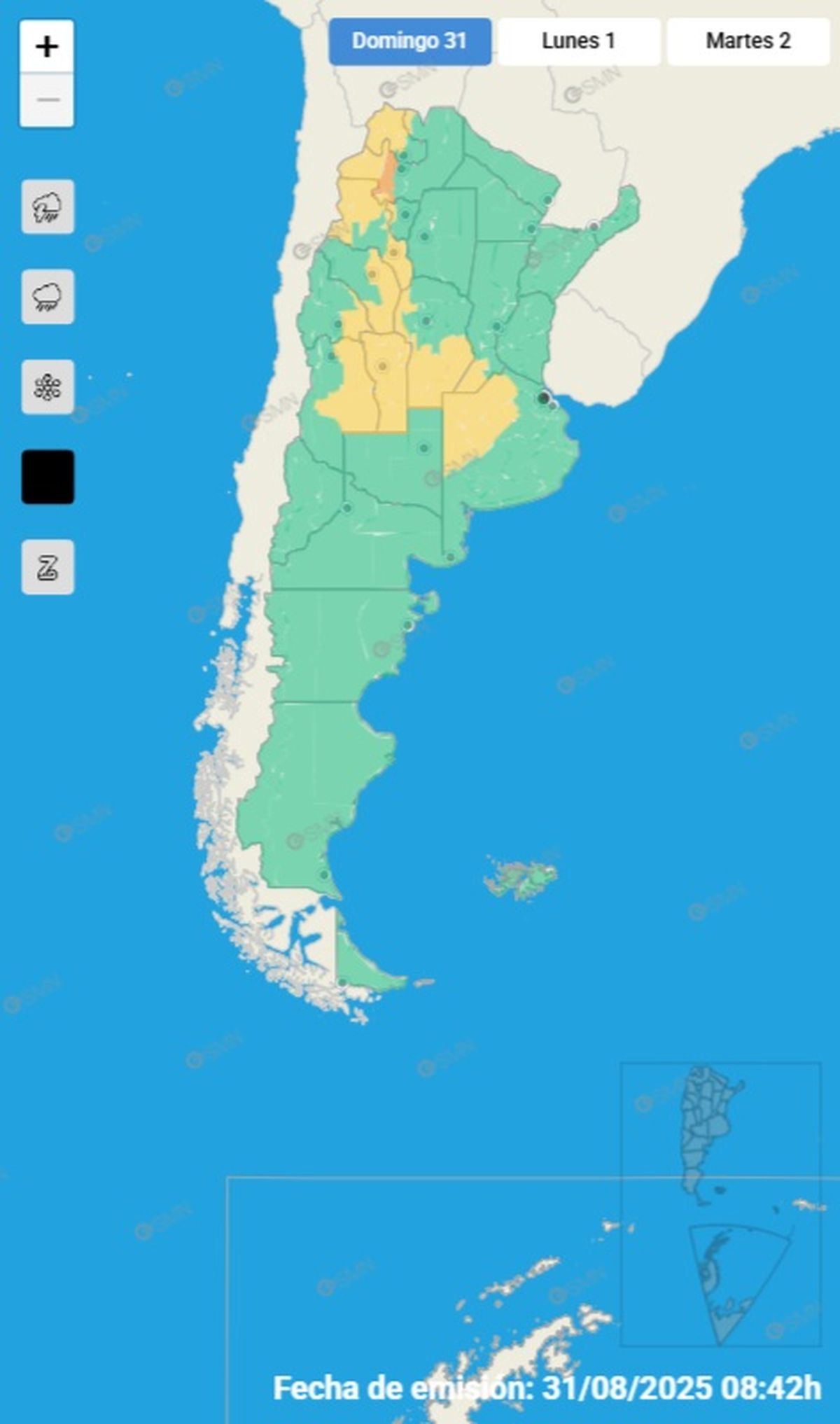 Estas son las zonas en alerta por viento este domingo Estas son las zonas en alerta por viento este domingo