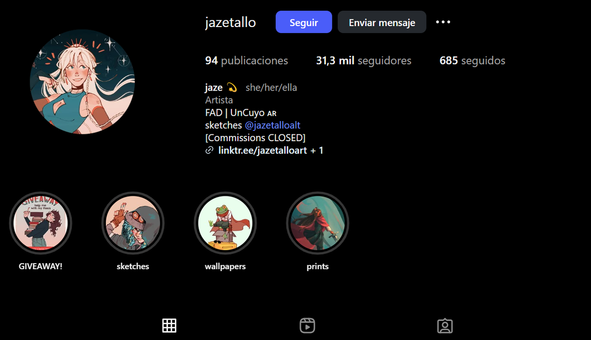 El perfil de la freelancer entrevistada. El perfil de la freelancer entrevistada.