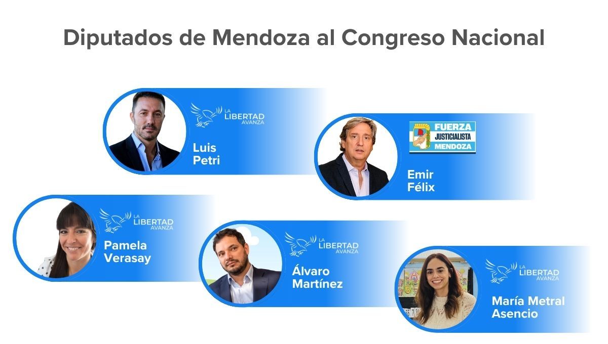 Los diputados que representarán a Mendoza en el Congreso Nacional. Los diputados que representarán a Mendoza en el Congreso Nacional.