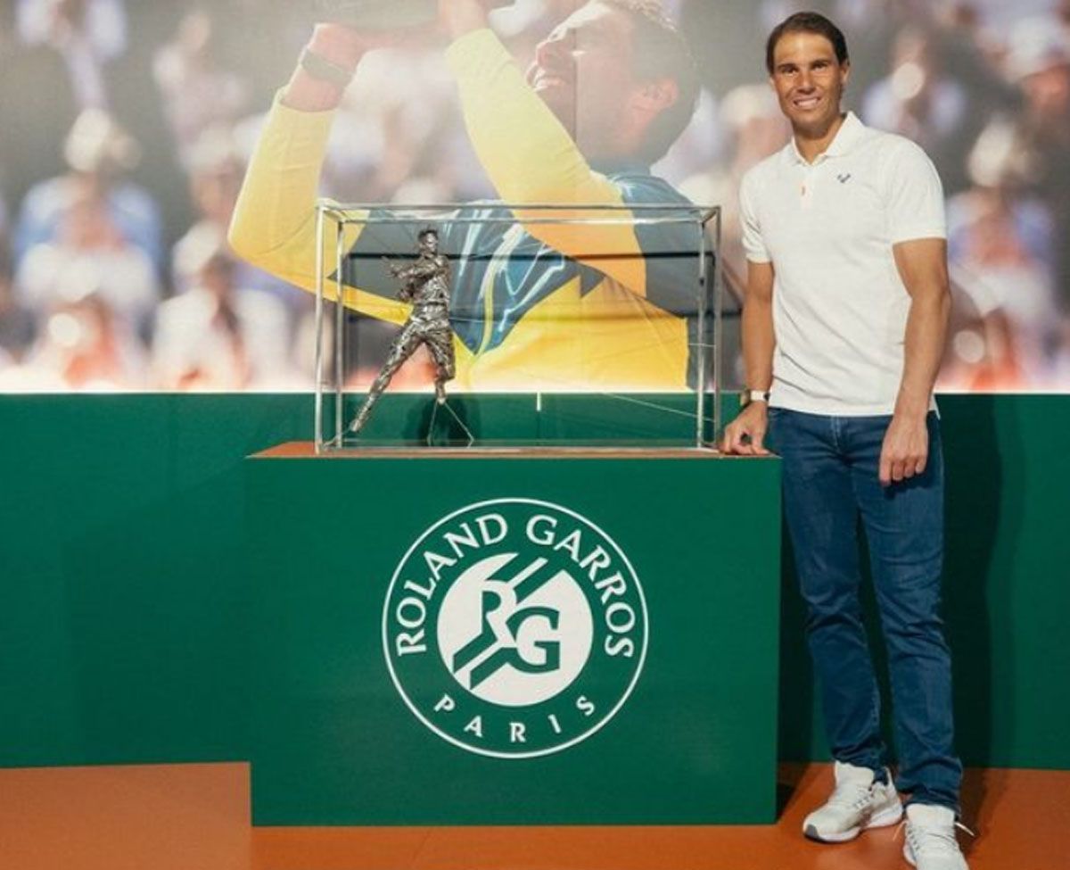 Roland Garros homenajeó a Nadal en marzo pasado
