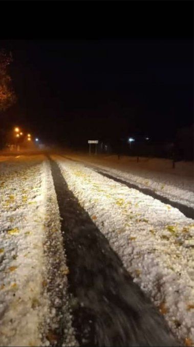 Granizo en Vista Flores, Tunuyán