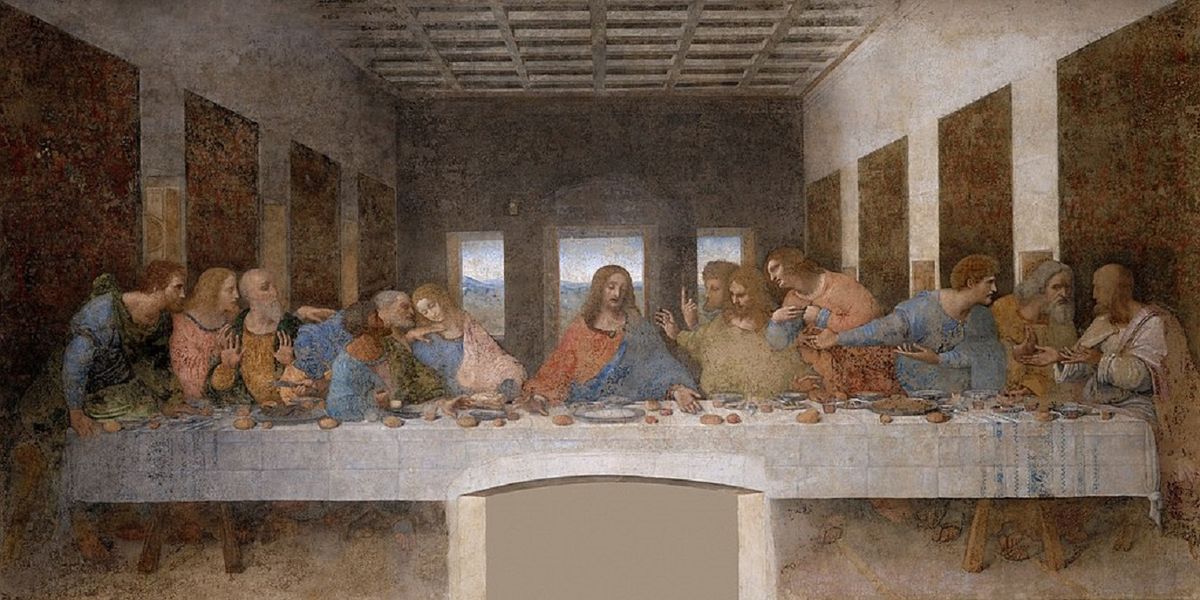 La última cena es una pintura mural original de Leonardo da Vinci ejecutada entre 1495 y 1498.