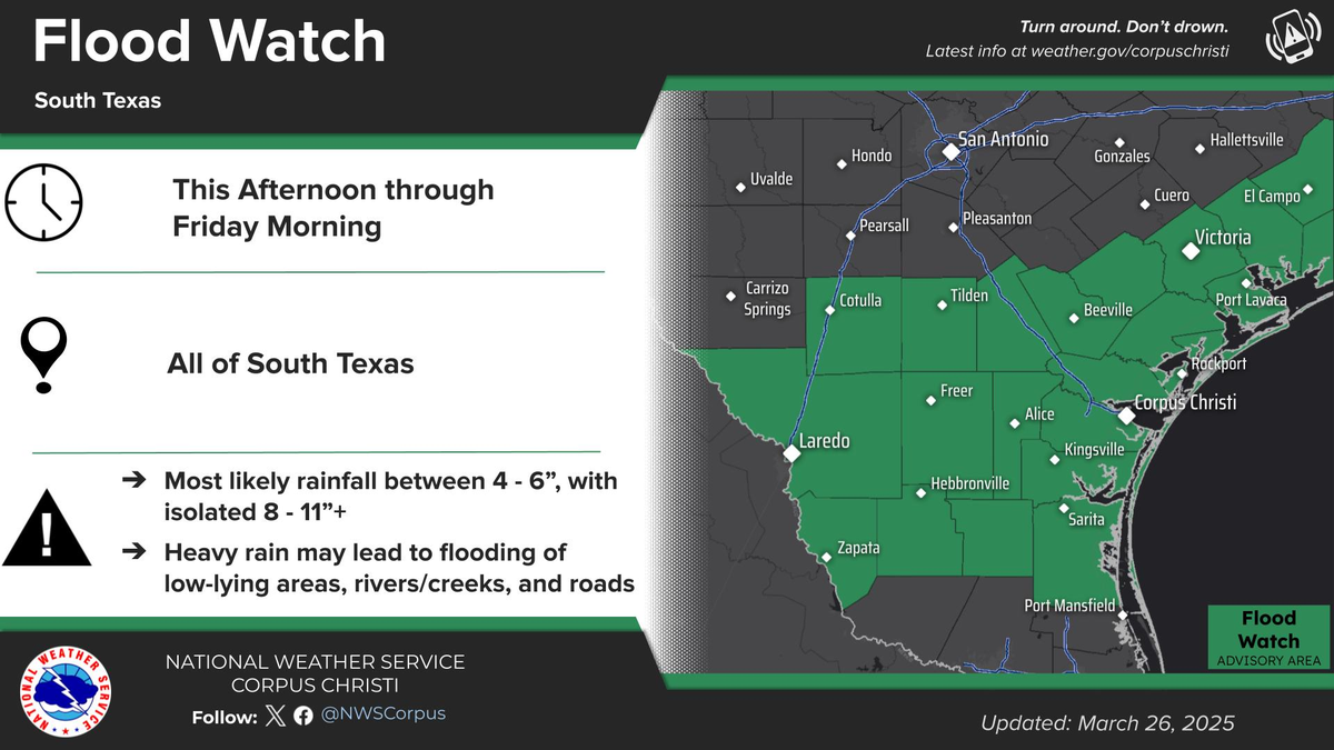 Esta zona se encuentra en alerta de inundación Fuente: NOAA Esta zona se encuentra en alerta de inundación Fuente: NOAA